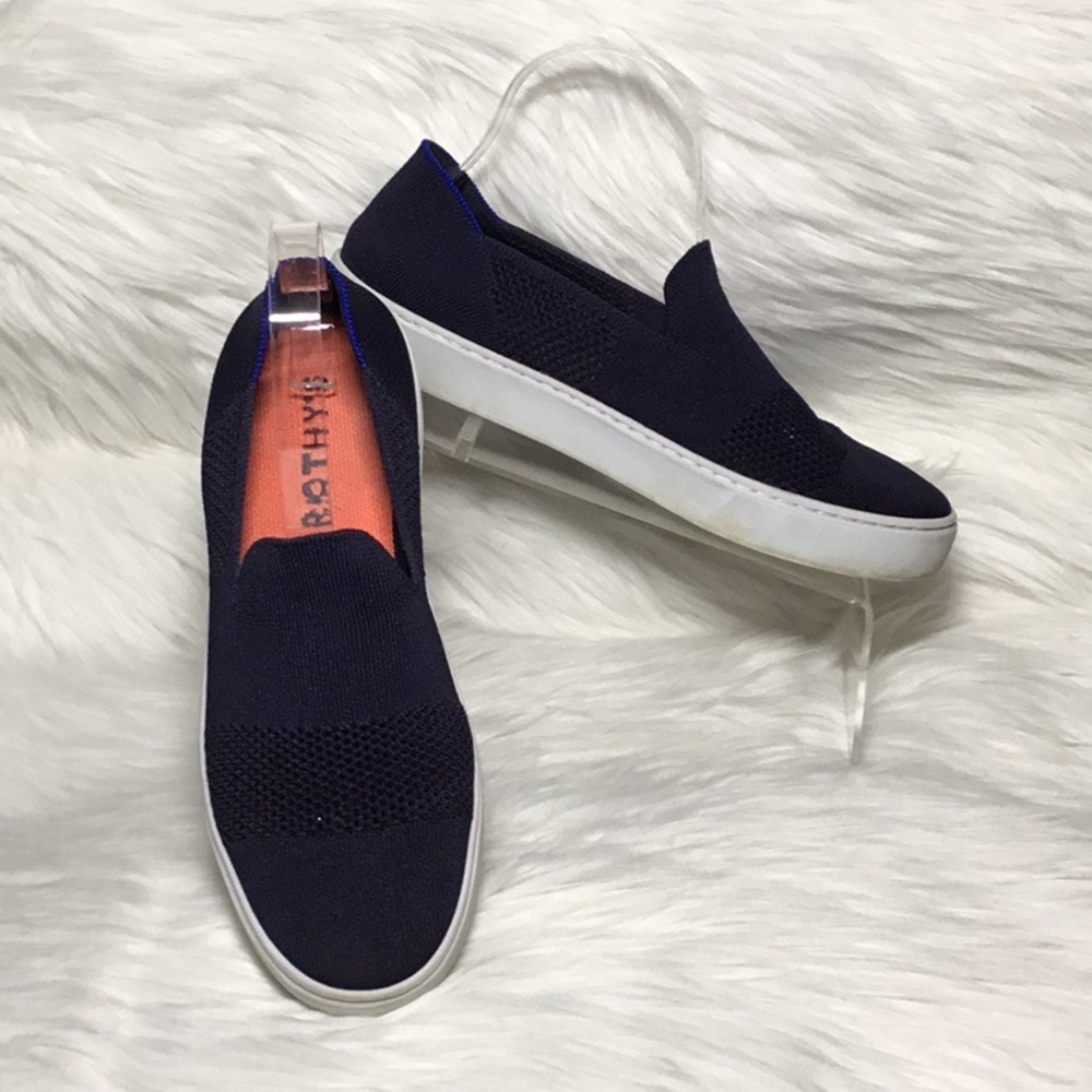 Rothy’s The Original Slip-On Sneaker, Maritime Lattice Stitch, Women’s 9.5